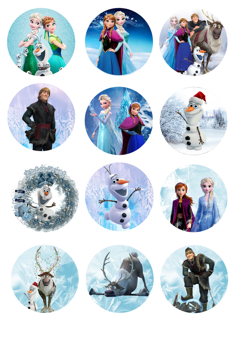 Вафельна картинка для торта Холодне серце 32