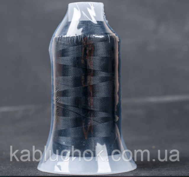 Нитка поліестер No 60, для машинки Версаль, цв. чорний (114), 3000 м, фото 1