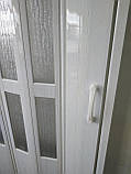 Двері розсувні полуостекленные білий дуб 860х2030х10мм, фото 3