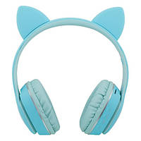 Навушники бездротові/Навушники Bluetooth DEEPBASS R6 з вушками Блакитні