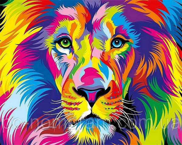 Акційна Картина за номерами Babylon Райдужний лев (VP1343) 40 х 50 см, фото 1