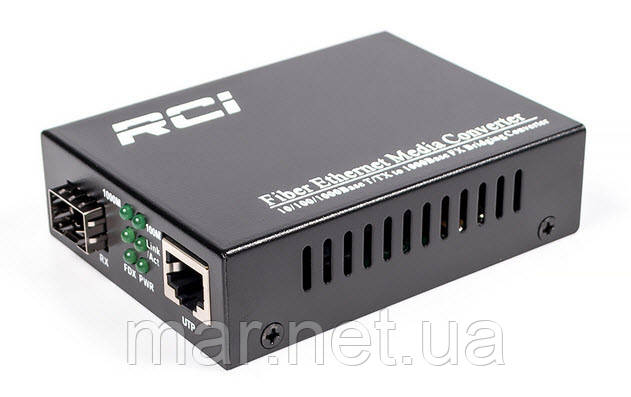 Медіаконвертер RCI RCI300S-G (1G, SFP slot, RJ45, standart size metal case)