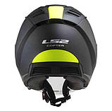 Мотошолом LS2 OF600 Copter II Urbane Matt Black HI-VIS Yellow, фото 3