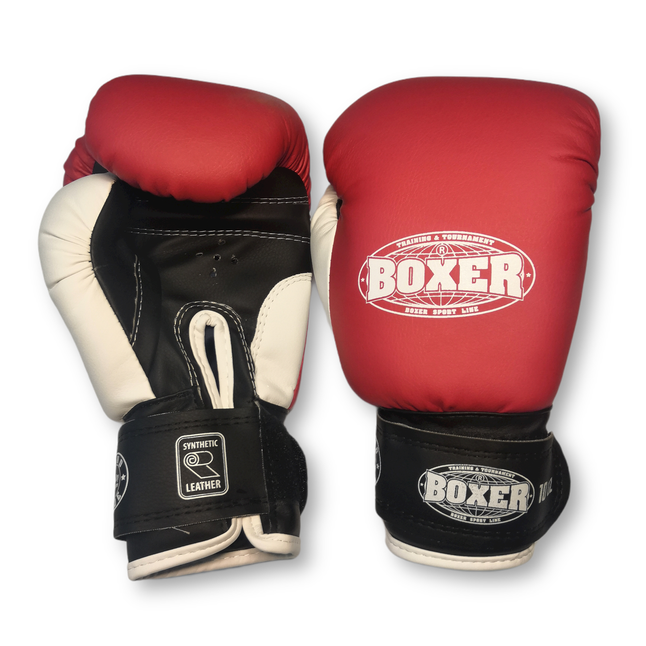 Боксерские перчатки BOXER 6 оz кожвинил Элит красные - фото 1 - id-p1347875265