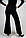 Весняний чорно-лавандовий комплект: брюки кльош чорні, накидка с капюшоном лавандова, гольф чорний, фото 6
