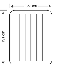 Хіт продаж! Матрац надувний полуторний Intex 64758, 137х191х22 см + ручний наcоc + 1 подушkа, фото 4