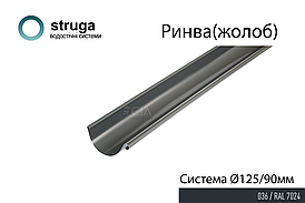 Ринва 4м, 125/90 STRUGA Графіт (RAL 7024)