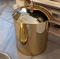 Відро для сміття золотого кольору StilHaus Elite 994EL16