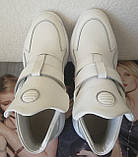 Philipp Plein весна 2024! Жіночі білі снікерси черевики Філіп плейн на танкетці з липучками, фото 6