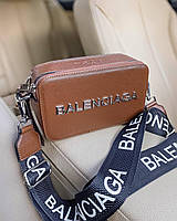 Жіноча сумка Balenciaga Brown | Клатч крос боді Баленсіага Коричневий
