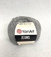 Пряжа Jeans 50гр - 160м (46 Серый) YarnArt 55 % хлопок, 45 % полиакрил, Турция