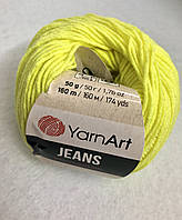 Пряжа Jeans 50гр - 160м (58 Лимонний) YarnArt 55 % бавовна, 45 % поліакріл, Туреччина