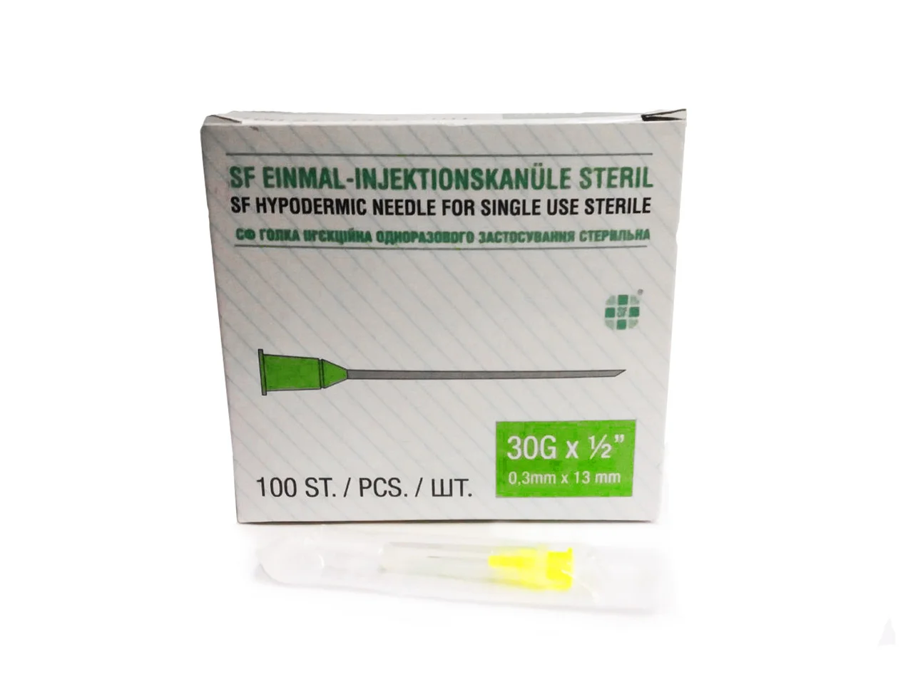 Голка ін'єкційна SF Medical 30G 0.3х13 мм