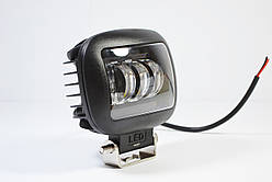 LED фара 45Вт Квадратна (Black)Два режими, (Білий + Жовтий) Чіткої світловий тіньової кордоном з ДХО