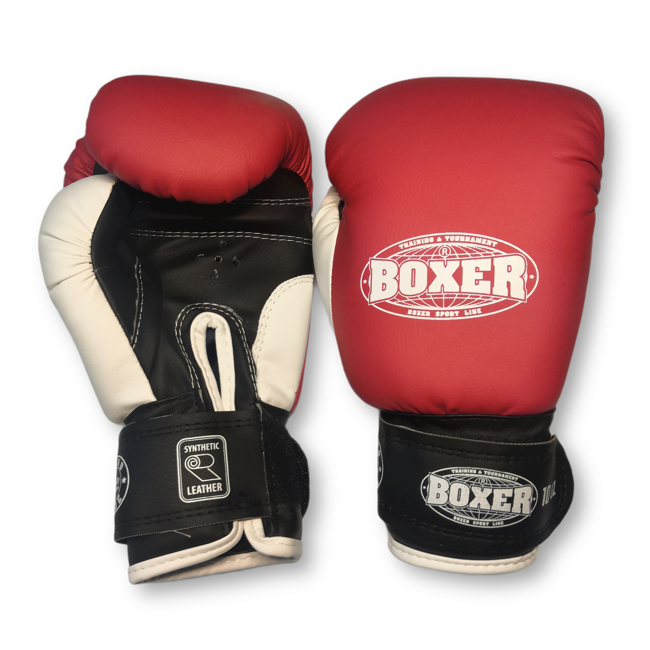 Боксерські рукавички BOXER 10 оz шкірвініл червоні