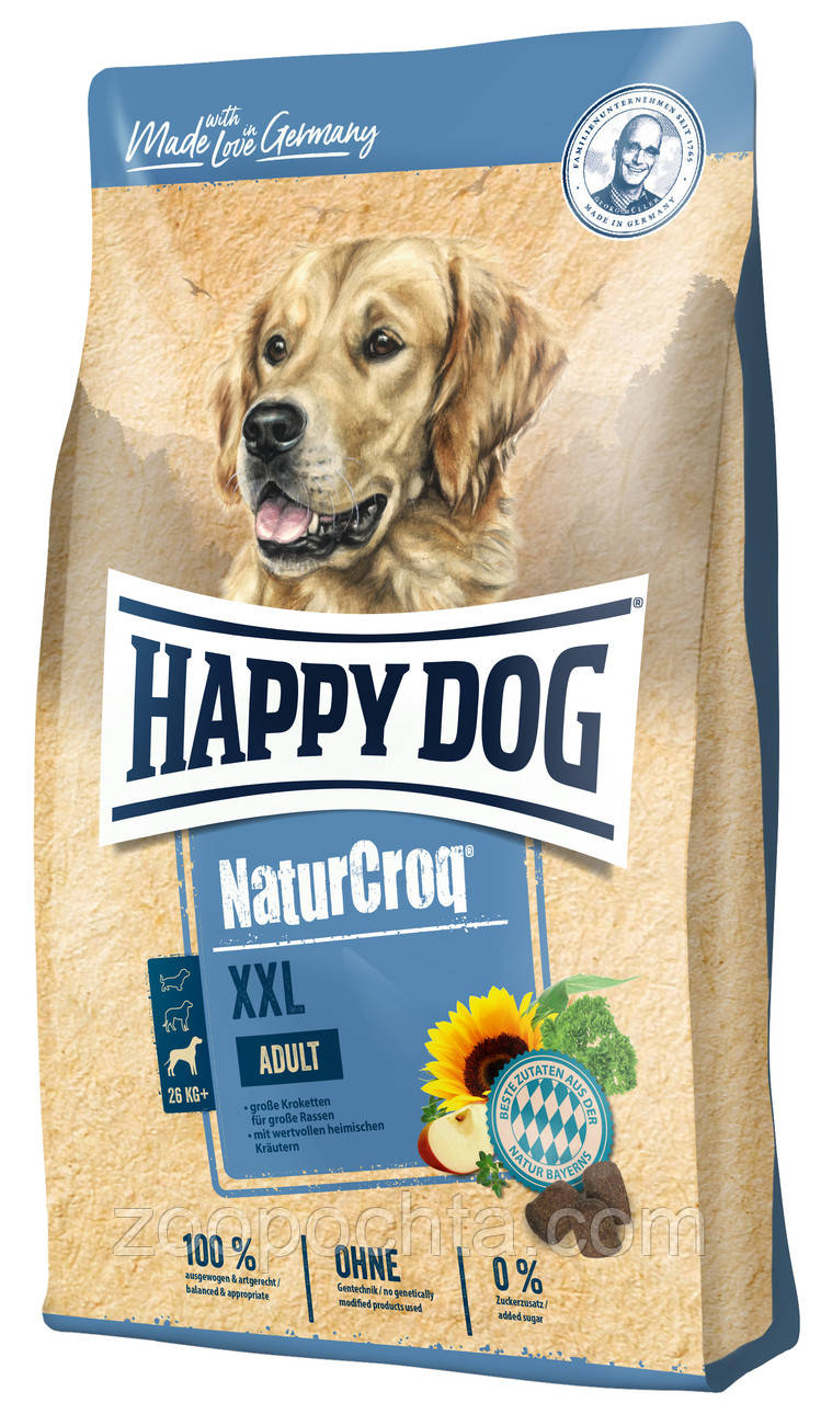 Сухий корм Happy Dog Naturcroq XXL для дорослих собак великих та гігантських порід, 15КГ
