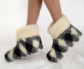 Чуні, капці з овчини, жіночі шкіряні тапочки