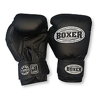 Боксерские перчатки BOXER 10 оz кожвинил черные