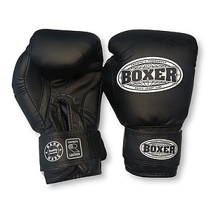 Боксерські рукавички BOXER 10 оz шкірвініл чорні