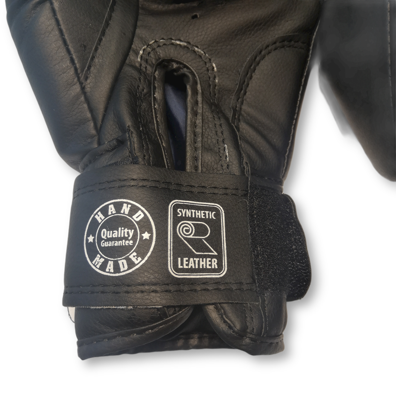Боксерские перчатки BOXER 10 оz кожвинил черные - фото 7 - id-p509989265