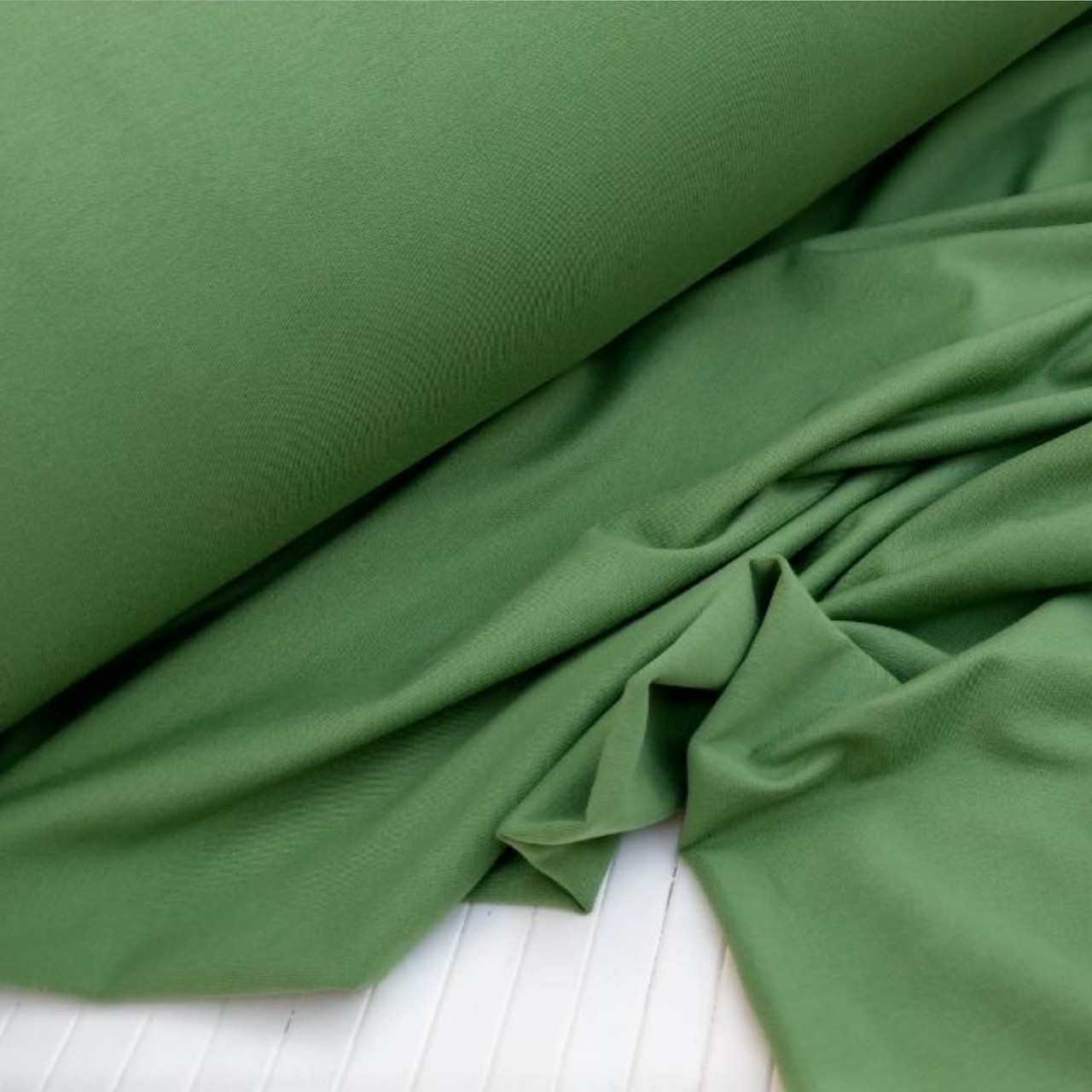 Футер-стрейч 2-нитка петля степний зелений арт. 2737