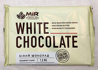 Білий шоколад 26% какао в плитці 1,2 кг, Мир