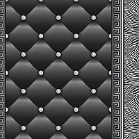 Шпалери на стіну паперові абстракція візерунки чорні з сріблом 0,53*10м