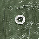 Тент водостійкий Tarpaulin FORTEX 4х6 м плотн. 90 армований з люверсами, фото 3