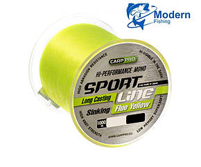 Волосінь Carp Pro Sport Line Fluo Yellow 1000 м 0.235 мм