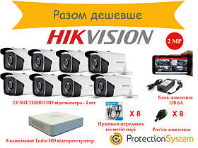 Комплект відеоспостереження HikKit07 THD 8cam 2MP