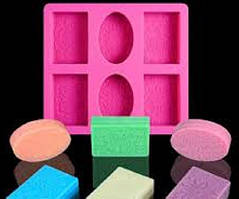 Форма силіконова для виготовлення мила на 6 брусків