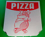 Коробка для Піци бура c печаткою Pizza 30см(50 шт)(300х300х40 мм), фото 4
