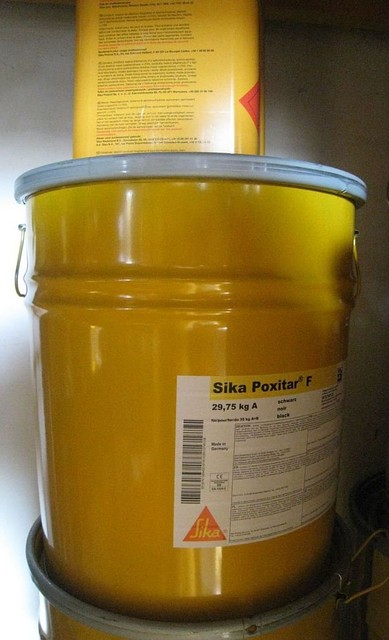 Захисне покриття для бетону та сталі, звичніше та внутрішнє покриття, корпуслект Sika Poxitar F (A+B),35 кг