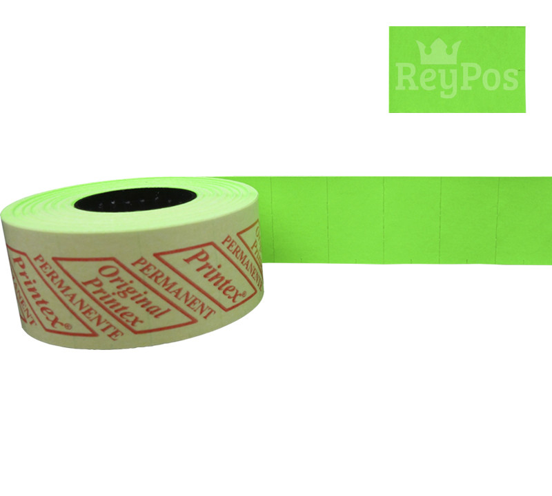 Етикет-стрічка 26х16/900 прямокутна зелена Printex