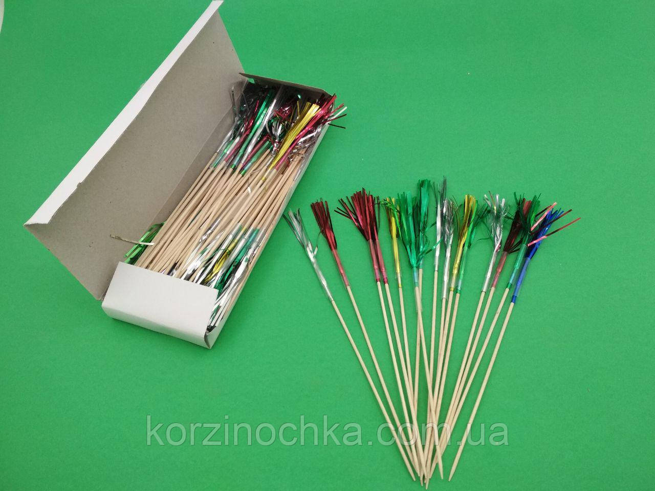 Шпажка Бамбуковая для Канапе Фруктов Коктейлей Напитков"Дождик"100шт ...