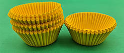 Тарталетка формочка паперова жовта"Ø45 H26(100шт)(1 уп)Тарталетки паперові форми для випічки кексів та маффінів