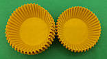 Тарталетка формочка паперова жовта"Ø45 H26(100шт)(1 уп)Тарталетки паперові форми для випічки кексів та маффінів, фото 2