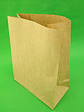 Пакет паперовий крафт(29*23*11)бурий(25 шт)пакети для фаст фуда та випічки, фото 4