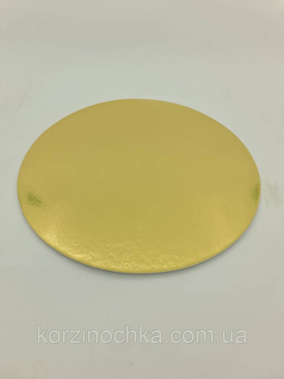 Підложка Підкладка під Торт Кругла Золото D22(1 шт)Двостороння Картонна Ламінована