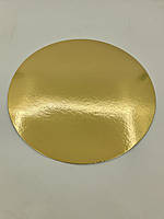 Підложка Підкладка під Торт Кругла Золото D25(1 шт)Двостороння Картонна Ламінована
