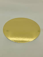 Підложка Підкладка під Торт Кругла Золото D26(1 шт)Двостороння Картонна Ламінована
