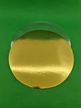 Підложка Підкладка під Торт Кругла Золото D36(1 шт)Двостороння Картонна Ламінована, фото 3