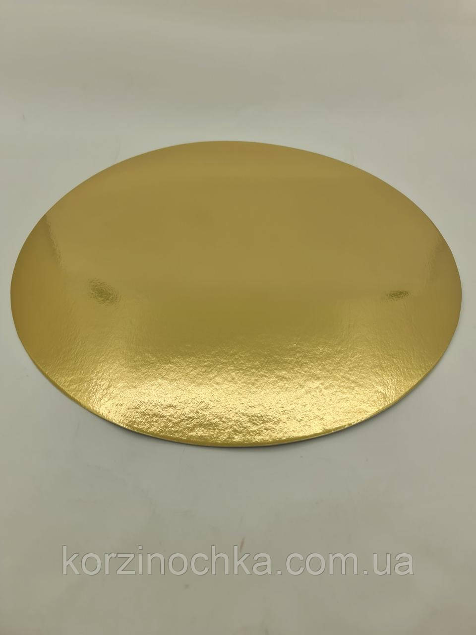 Підложка Підкладка під Торт Кругла Золото D36(1 шт)Двостороння Картонна Ламінована