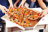 Коробка для Піци біла 41см c печаткою Pizza(50 шт)(410х410х40), фото 3