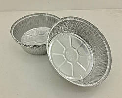 Форма Контейнер з харчової алюмінієвої фольги SPТ546L(1500мл)(100 шт)(1 пач)Кругла Касалетка для запікання