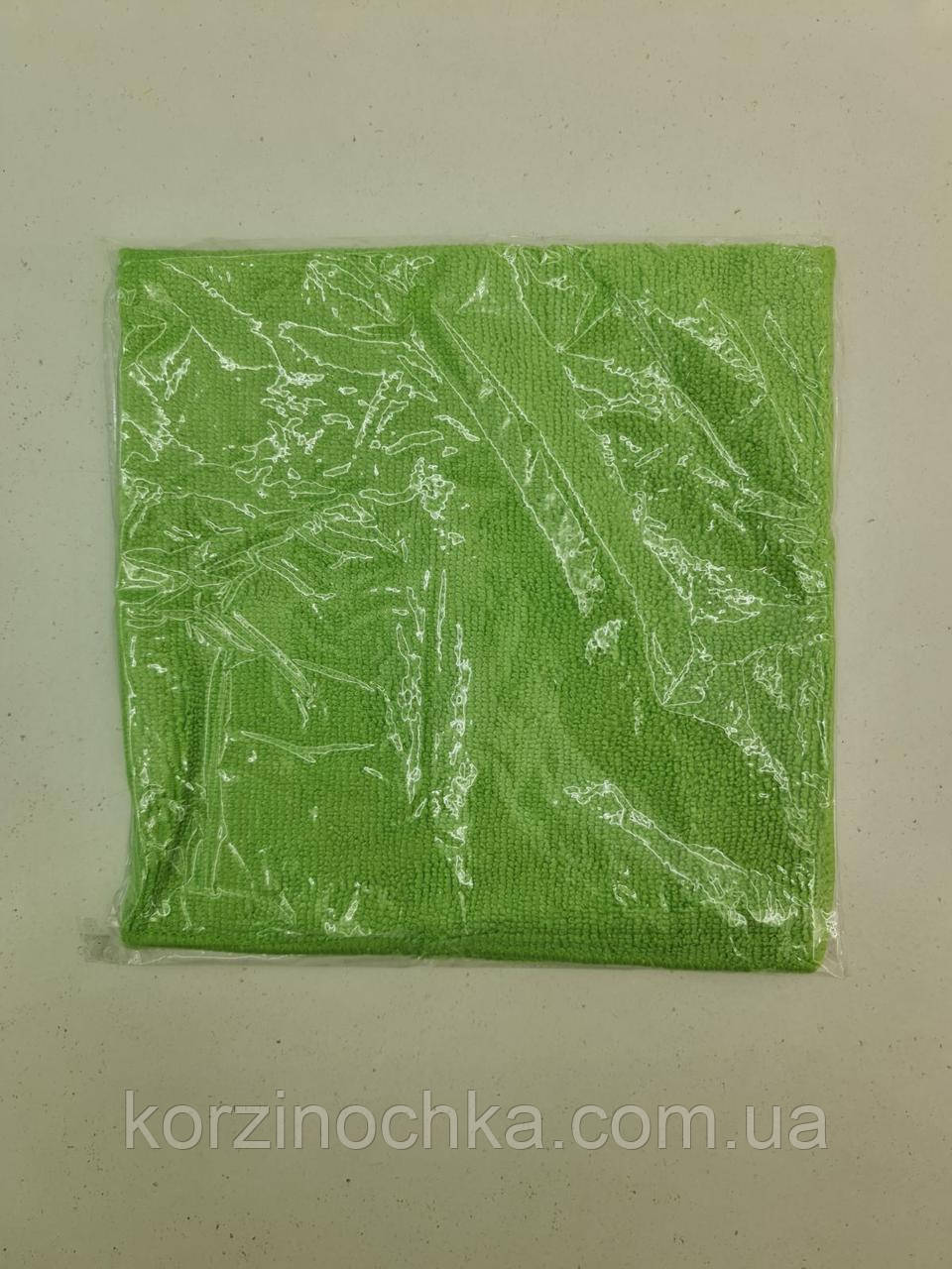 Серветка з Мікрофібри 40*40 Зелена(1 шт)для Очищення Поверхні