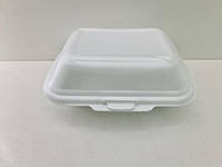 Ланч-бокс из вспененного полистирола с крышкой(190*150*60)белый HP-9(250 шт)Упаковка Тара Посуда