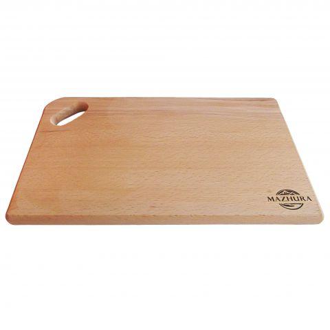 Дошка прямокутна MAZHURA Lviv закруглена пряме отвір 24х38 см Бук mz323191, фото 1