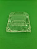 Корекс контейнер пластиковий прозорий(118х118х50)(400мл)(50 шт)з відкидною кришкою, фото 5