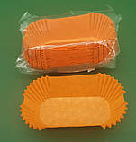 Тарталетка формочка паперова помаранчева(80*35*30,5)(100шт)(1 уп)Тарталетки паперові форми для випічки кексів та маффінів, фото 3